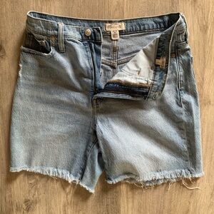 Madewell High Rise Blue Jean Shorts